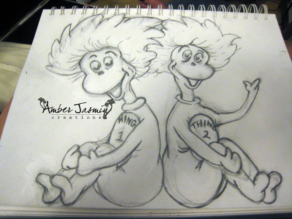 Inspired Cat in the Hat & Thing 1 and Thing 2