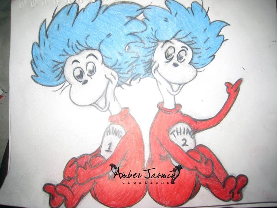 Inspired Cat in the Hat & Thing 1 and Thing 2