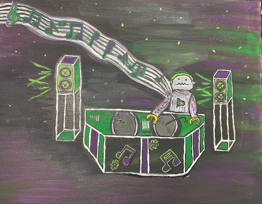 16 x 20 - DJ Space Robot