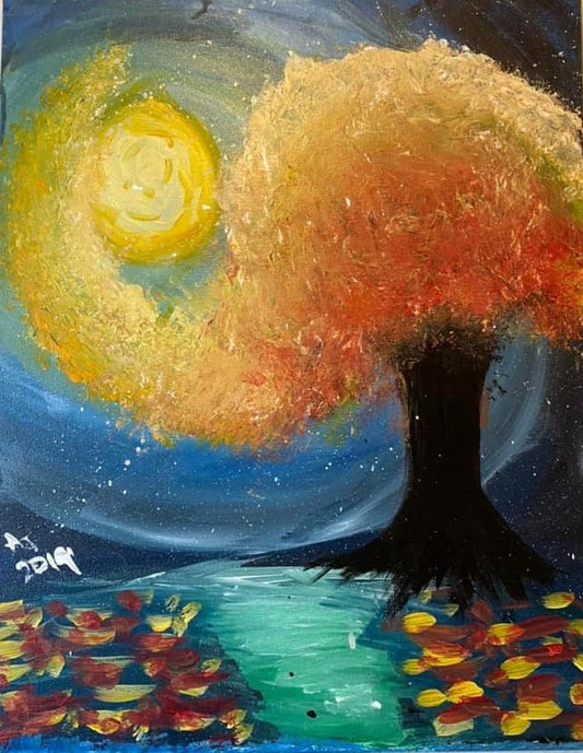 16 x 20 Fire Night