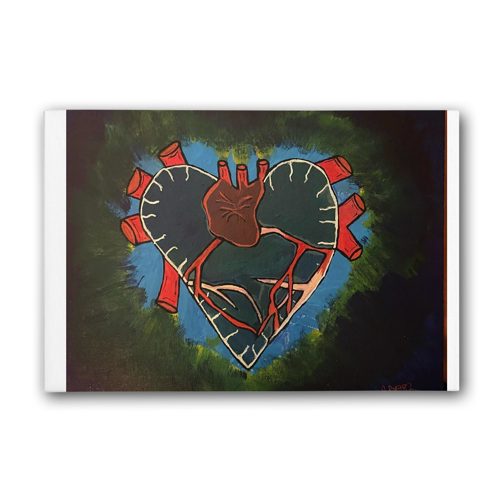 Heart beat Premium Stretched Canvas