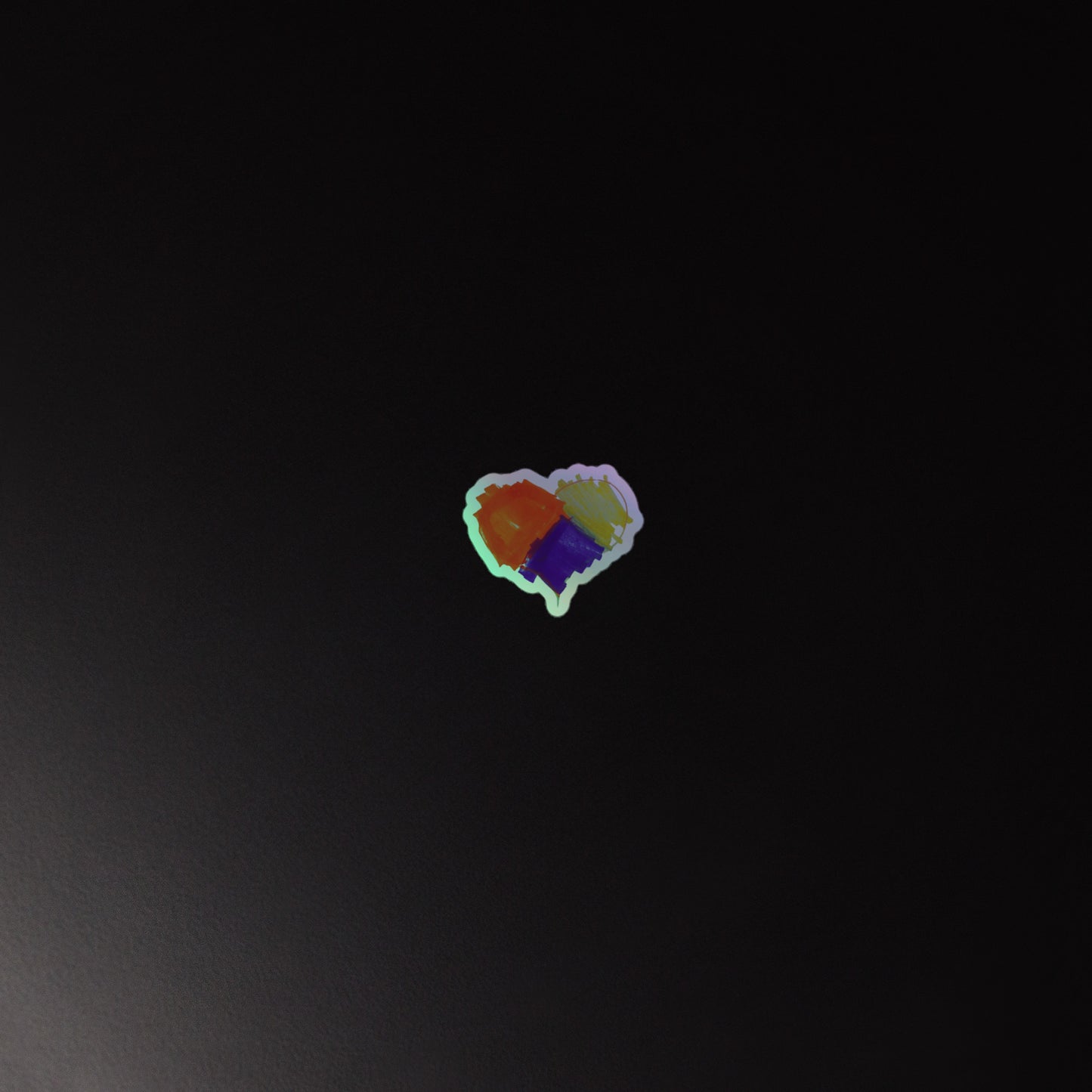 Blue Heart Holographic stickers