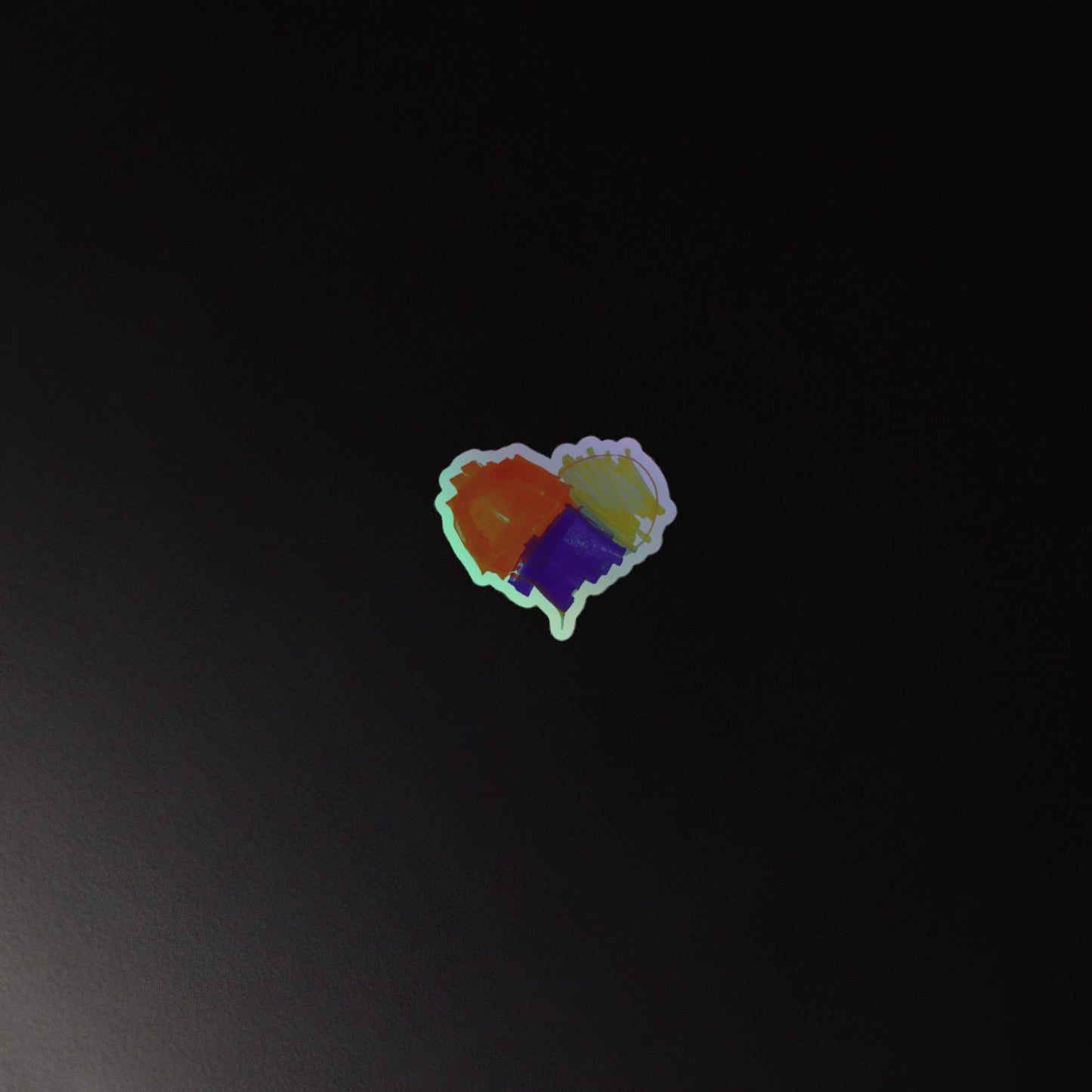 Blue Heart Holographic stickers