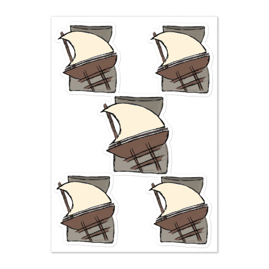 Galaidi ( Canoe) and Latte Stone Sticker sheet