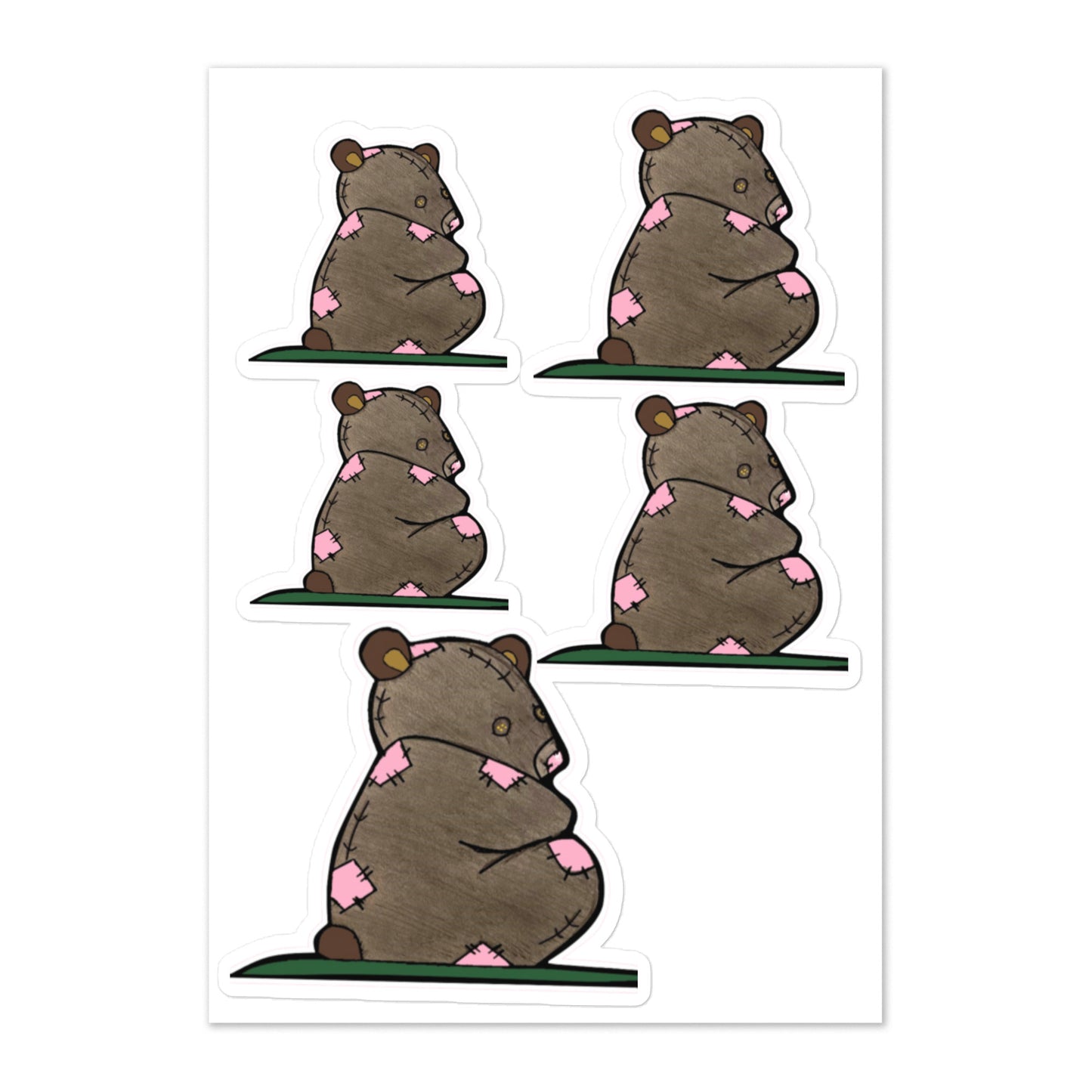 Pink Teddy Sticker sheet