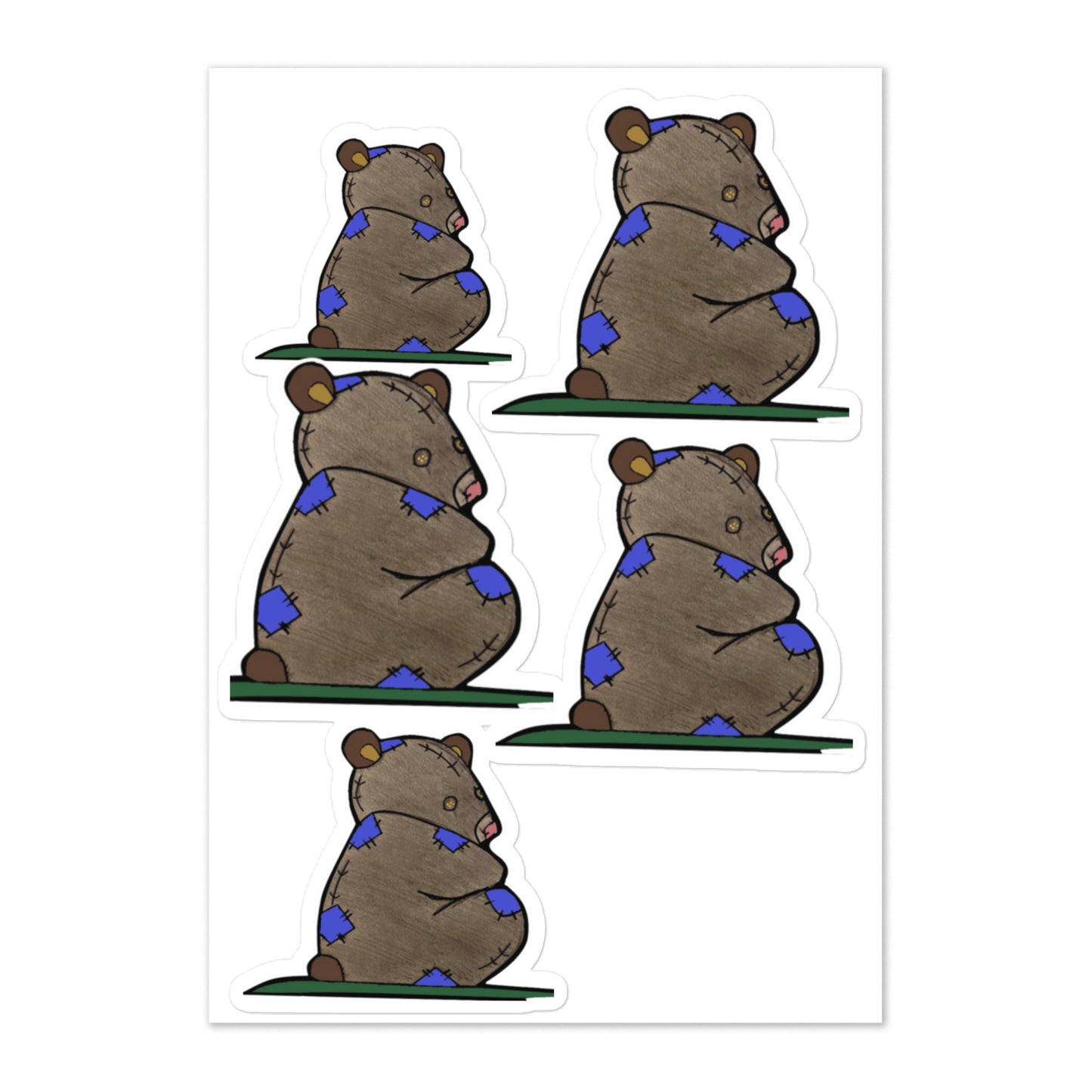 Blue Teddy Sticker sheet