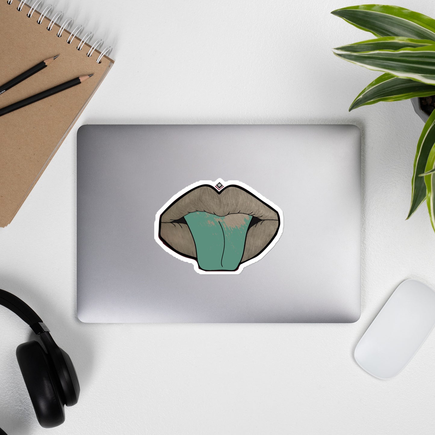 Teal Diamond Lips Bubble-free stickers