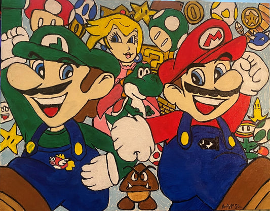 11 x 14 - Inspired Mario & Luigi