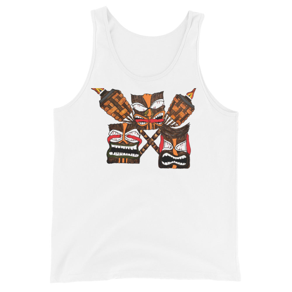 Tiki Print Men's Tank Top