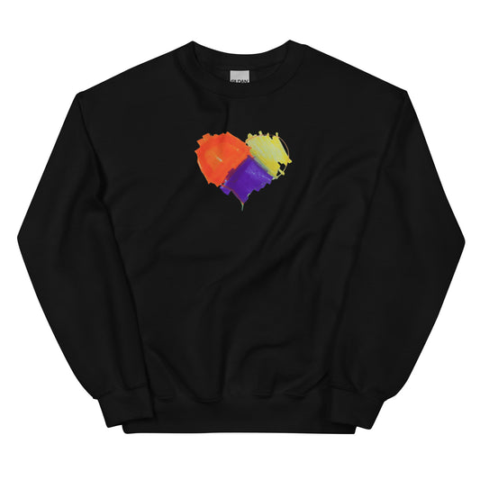 Adult Blue Heart Unisex Crew Neck Sweatshirt