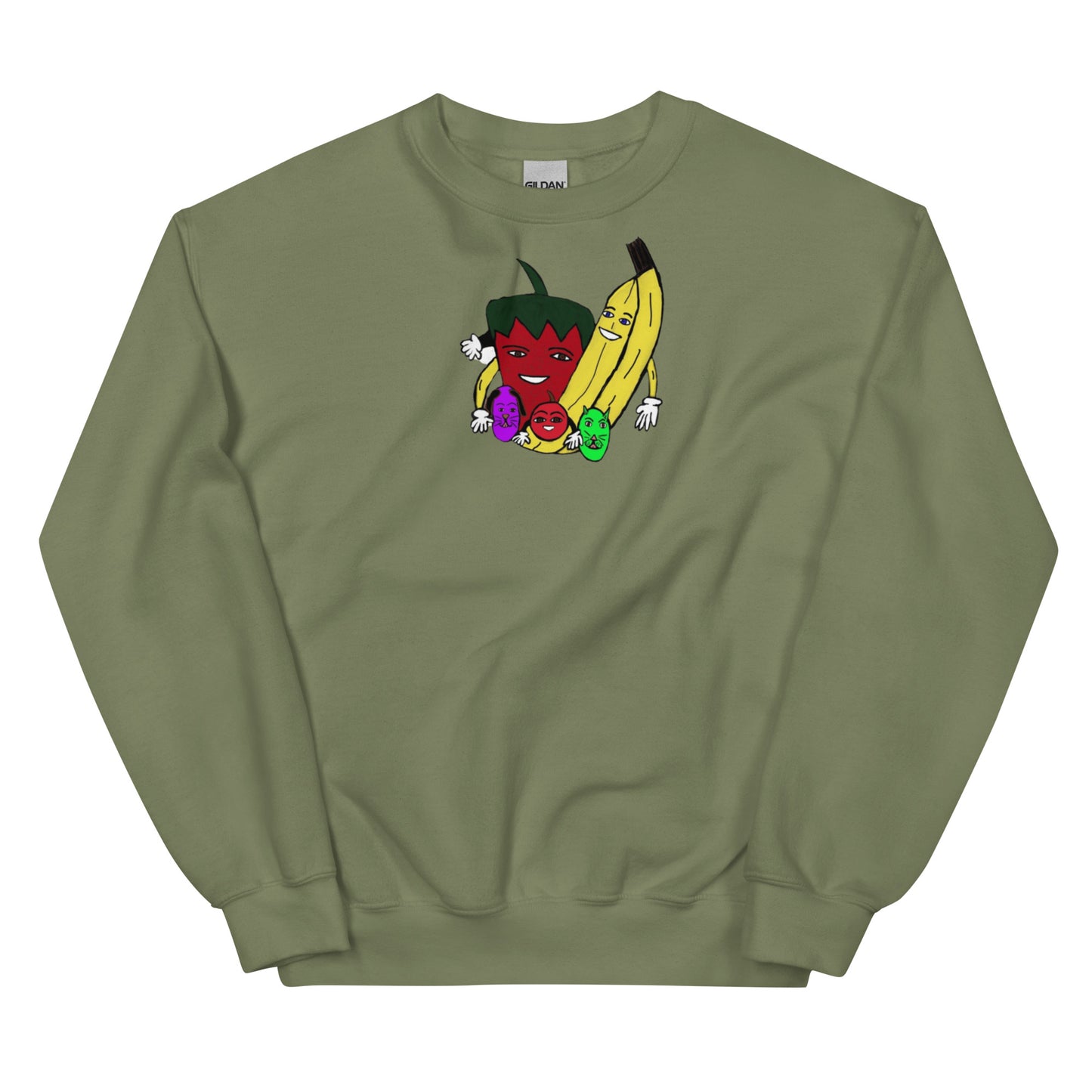 The Fruit Family Adult Unisex Crew Neck Sweatshirt