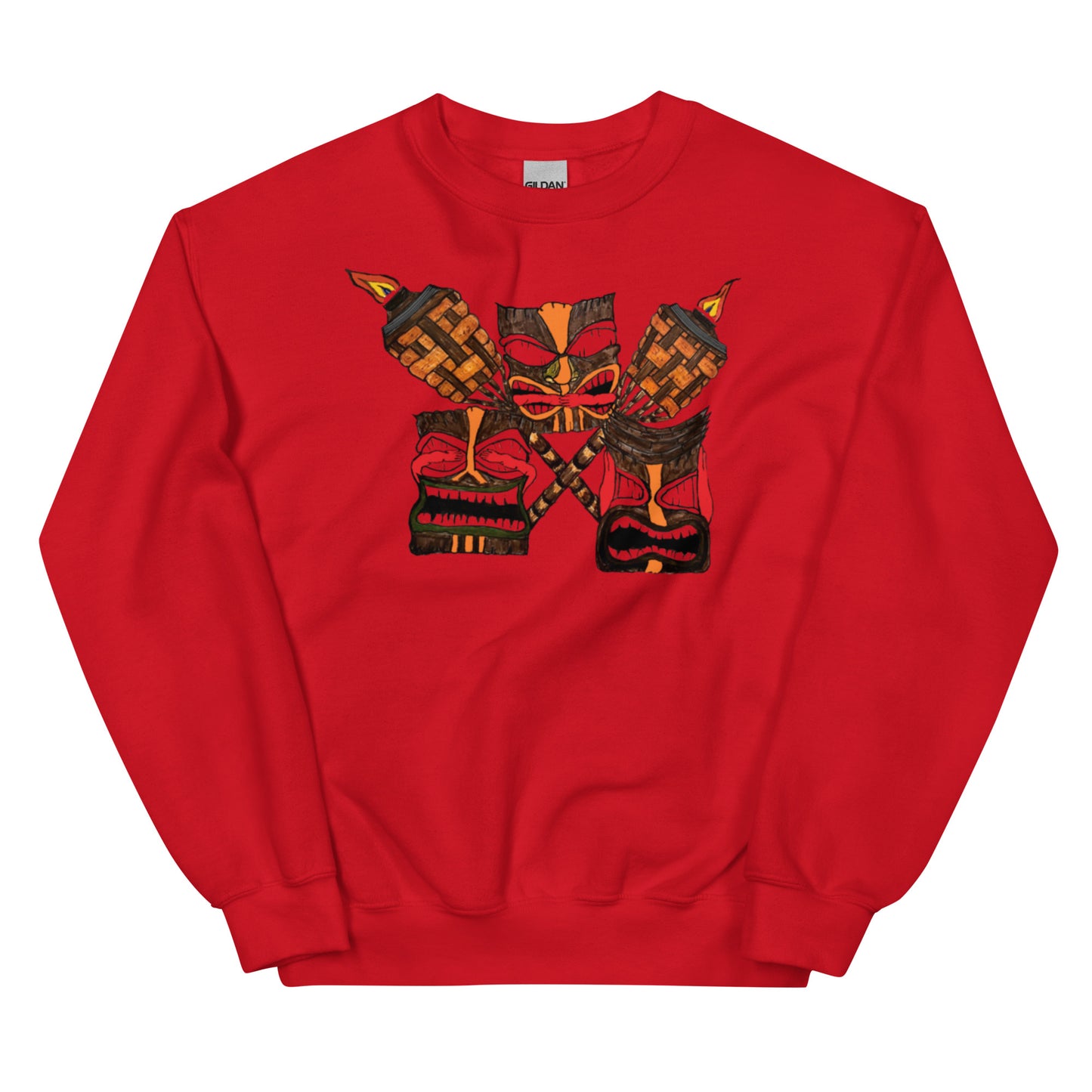 Tiki Print Unisex Sweatshirt