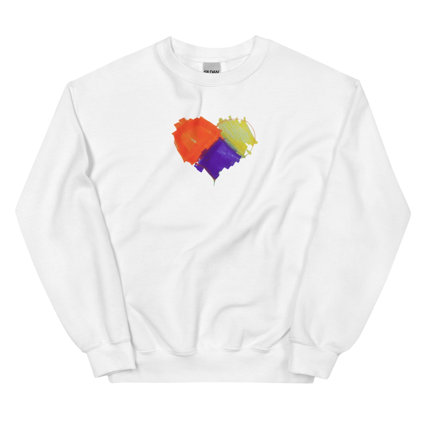 Adult Blue Heart Unisex Crew Neck Sweatshirt