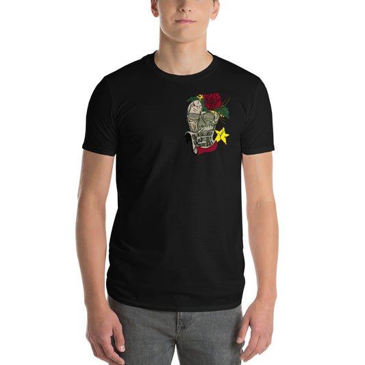 Red Rose Skull Short-Sleeve T-Shirt