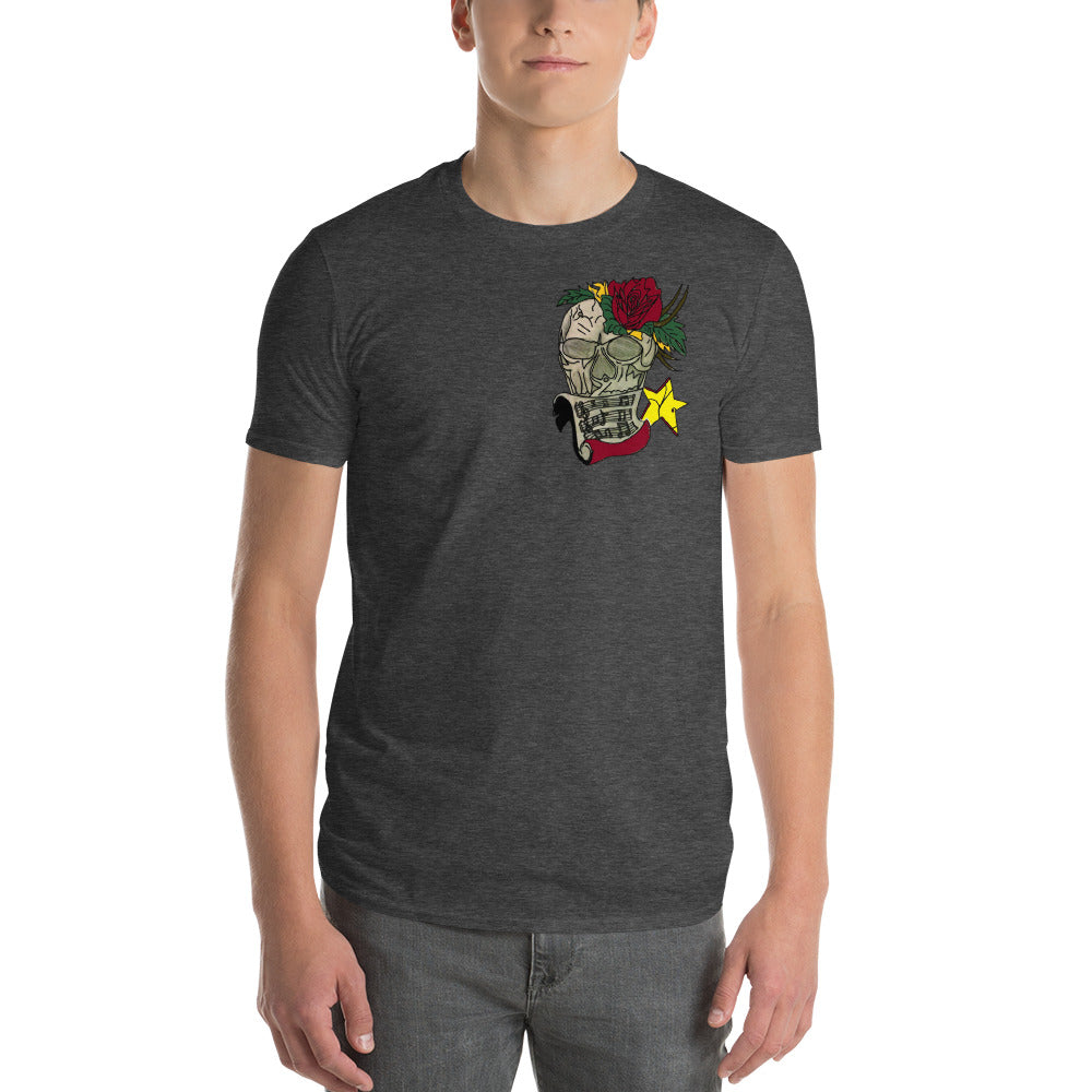 Red Rose Skull Short-Sleeve T-Shirt