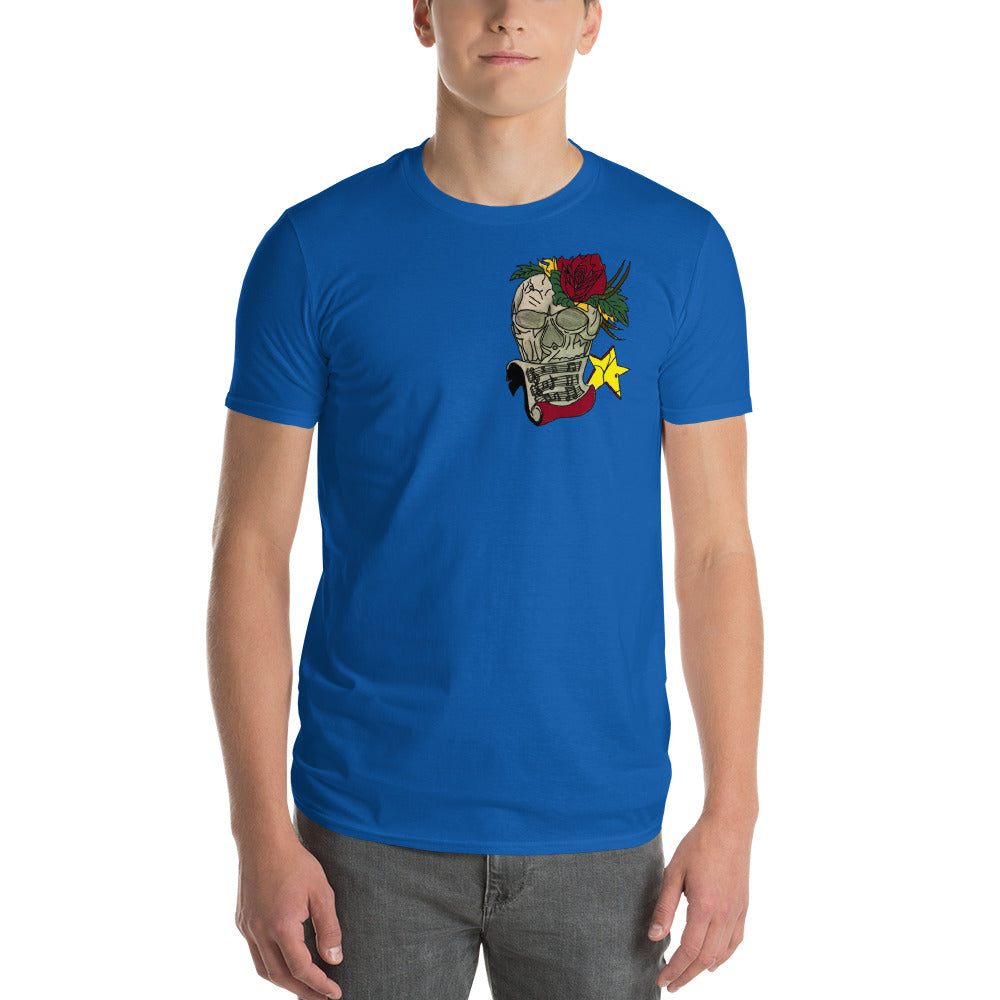 Red Rose Skull Short-Sleeve T-Shirt