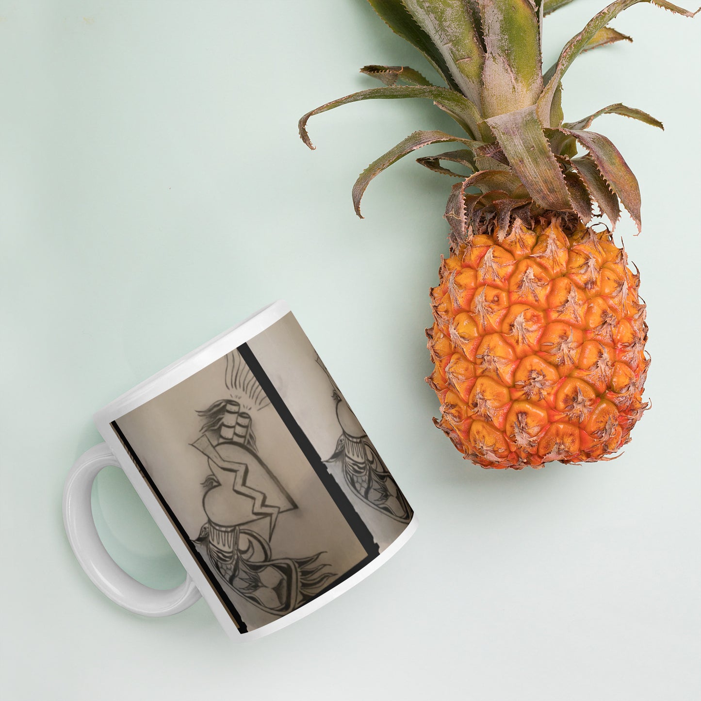 Heart Attack White glossy mug