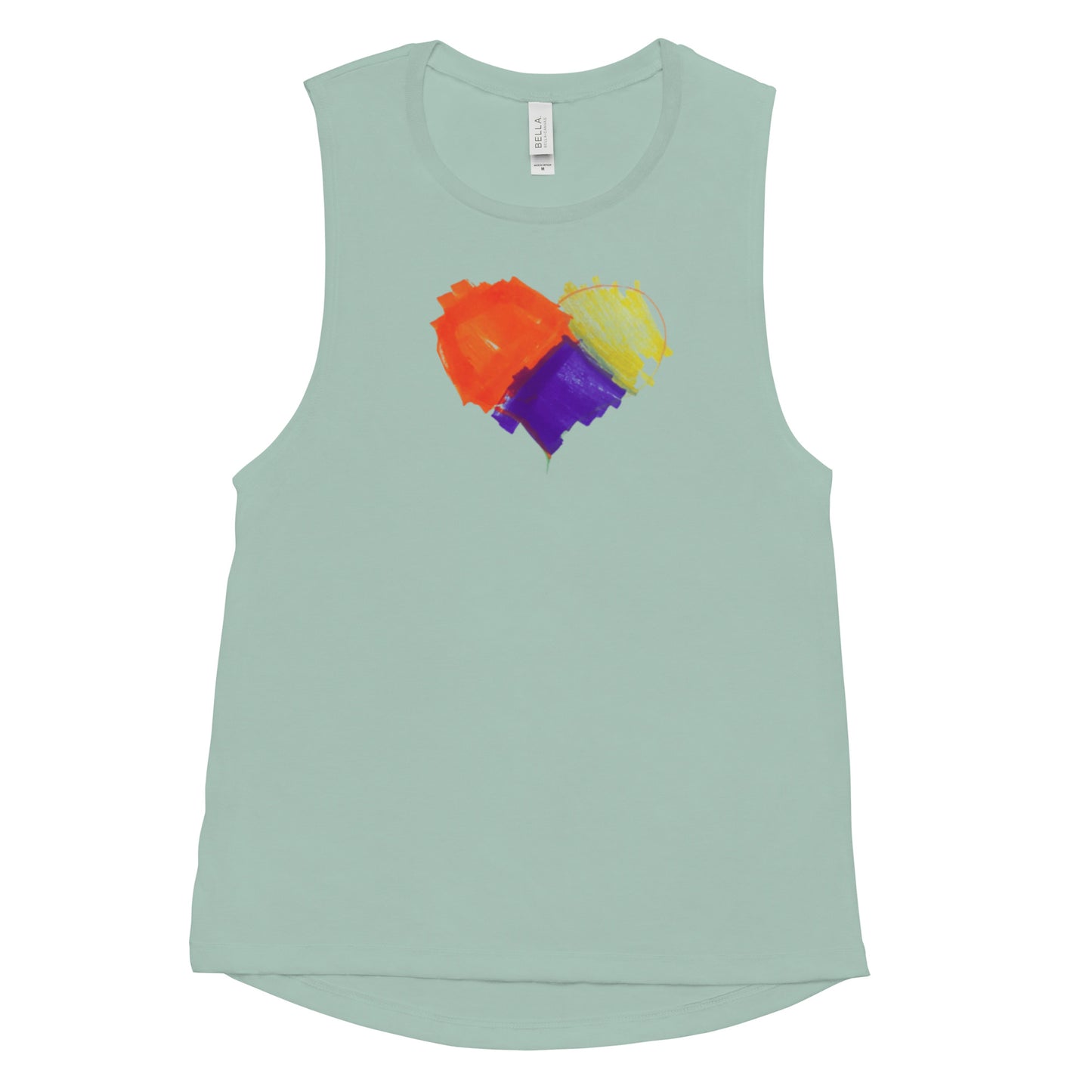 Blue Heart Adult Ladies’ Muscle Tank