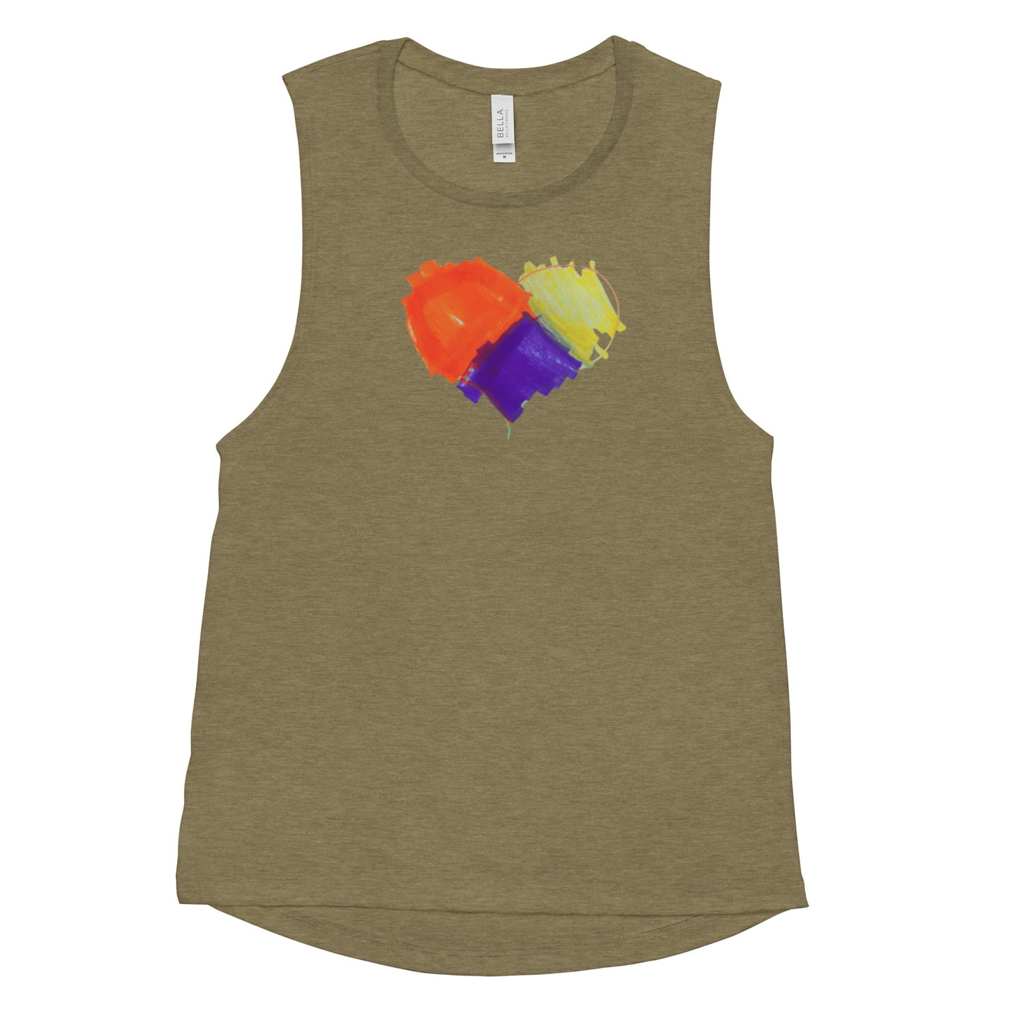 Blue Heart Adult Ladies’ Muscle Tank