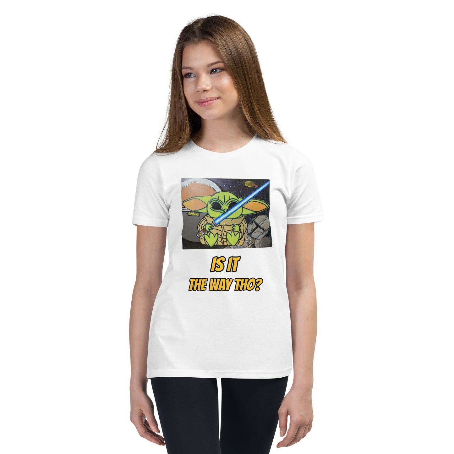 Inspired Grogu Is it the way tho? Youth Short Sleeve T-Shirt