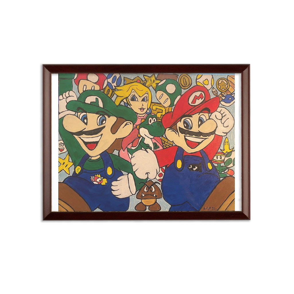 Inspired Mario Bros Sublimation Wall Plaque